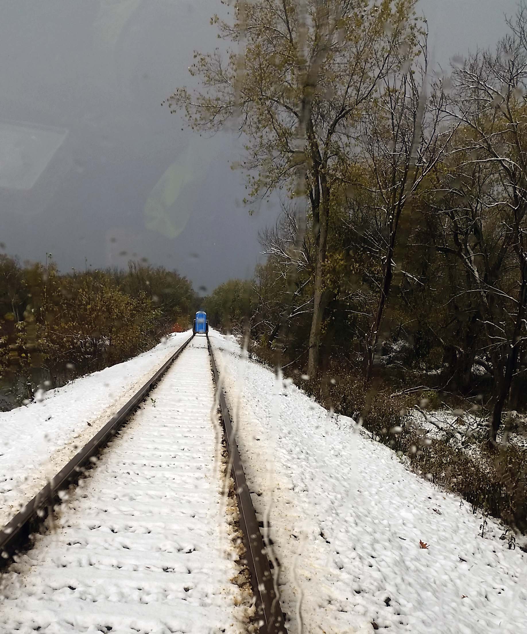 Following distance increased due to snowfall